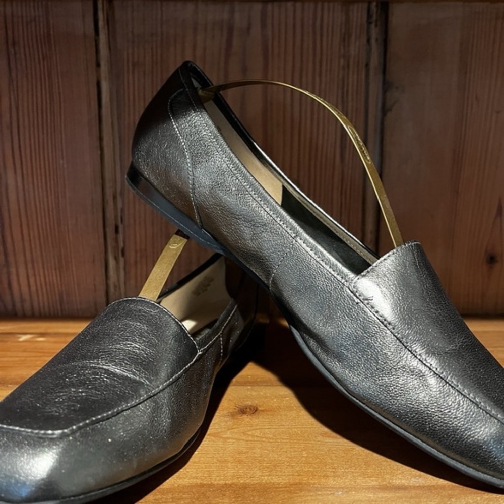 Enzo Angiolini Liberty Bronze Leather Flat Loafers Shoes Slip On Casual Size 8M
